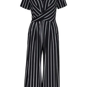Black w/ white stripes jumpsuit